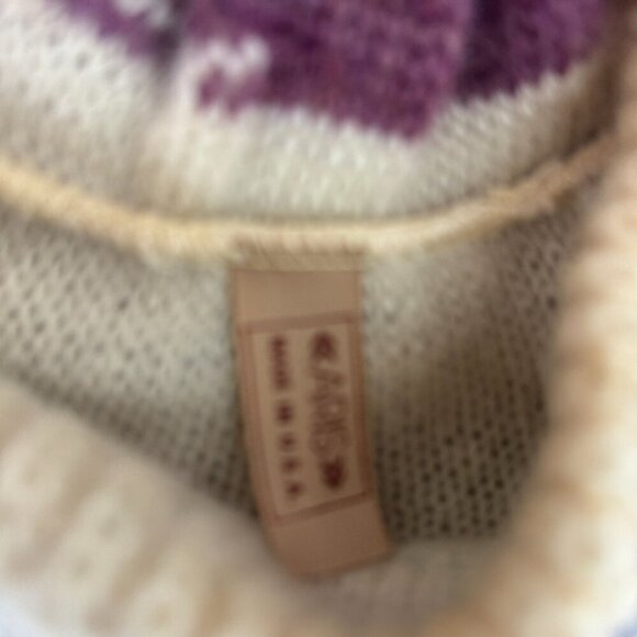 Vintage Knitted  Set of 3 Scarf Hat Beret Gloves NORDIC STYLE  Winter - Picture 12 of 14